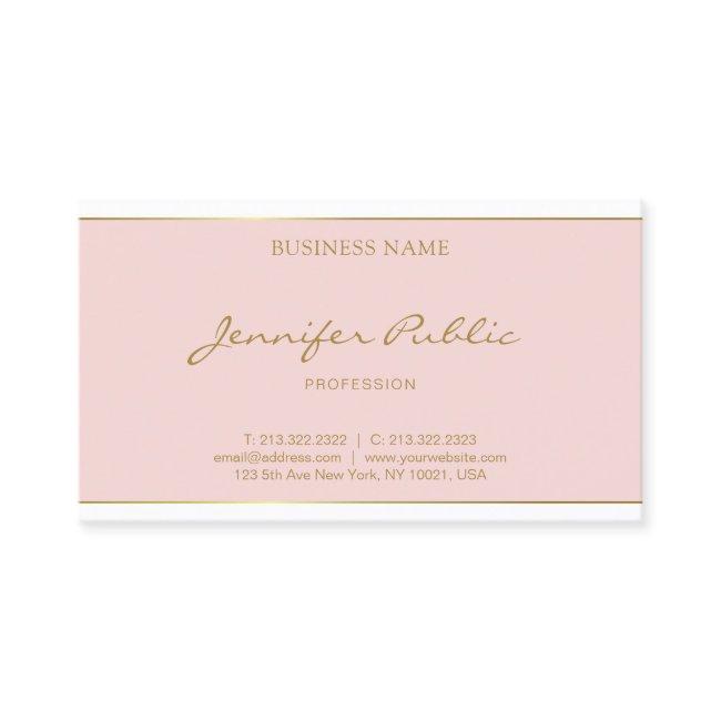 Calligraphy Gold Name Script Blush Pink Elegant