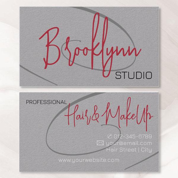 Calligraphy Modern Professional Hair Studio Black