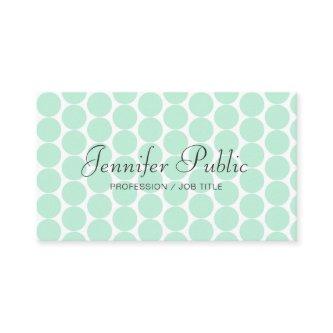 Calligraphy Modern Template Elegant Mint Green Bus