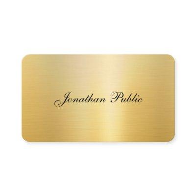 Calligraphy Name Elegant Gold Look Modern Template