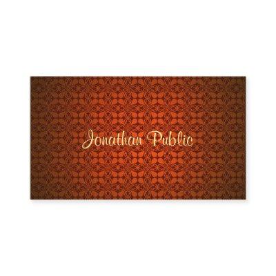 Calligraphy Name Text Red Damask Elegant Template