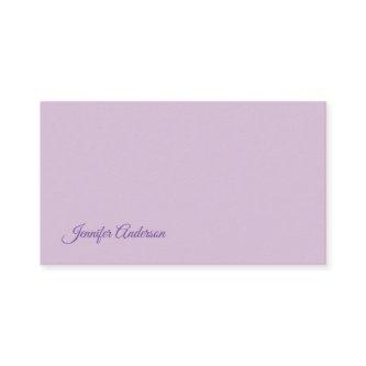 Calligraphy Pastel Thistle Pink Personalized Name Enclosure Card