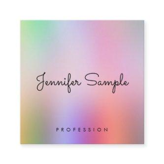 Calligraphy Script Colorful Template Stylish Square