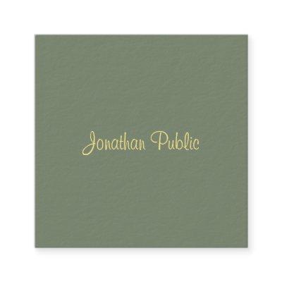 Calligraphy Script Name Modern Elegant Template Square
