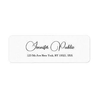 Calligraphy Simple Template Trendy Return Address Label