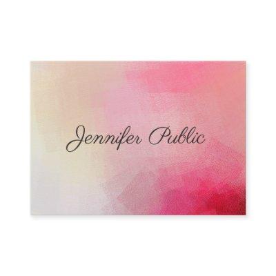 Calligraphy Text Modern Elegant Pink Template