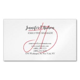 Calligraphy trendy classical script monogram  magnet