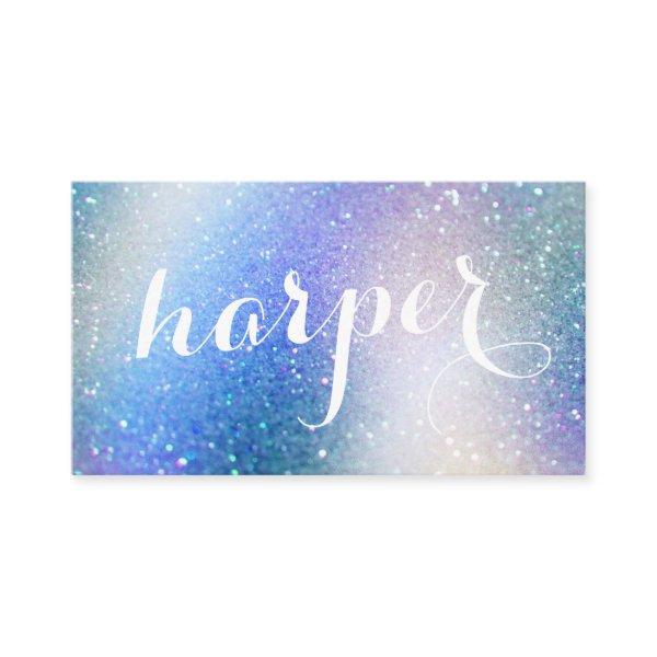 Calligraphy Unicorn Glitter Iridescent Holographic