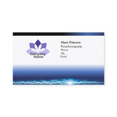 Calling card blue for a professional
