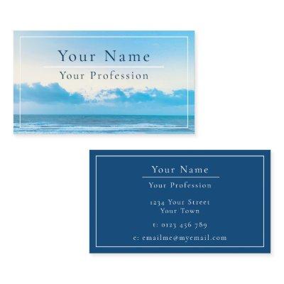 Calm Blue Beach Scene Customizable