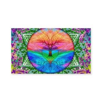 Calming Tree of Life in Rainbow Colors