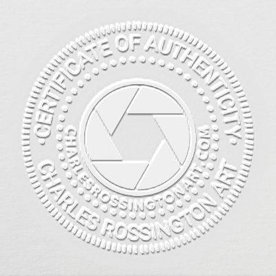 Camera Aperture “Certificate of Authenticity” URL Embosser
