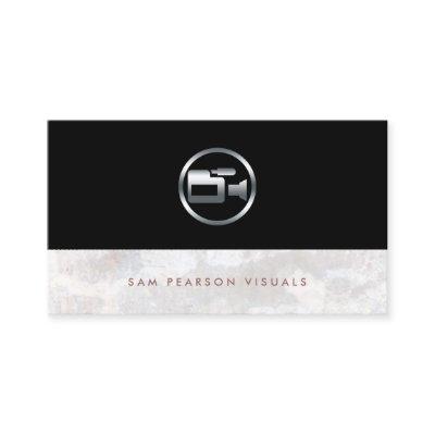 Camera Operator Bold Silver Camera Icon Elegant