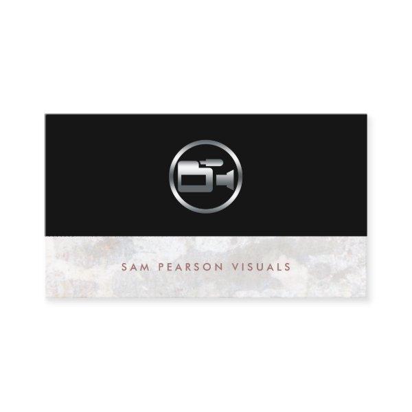 Camera Operator Bold Silver Camera Icon Elegant