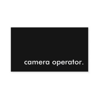 camera operator.