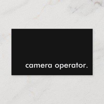 camera operator.