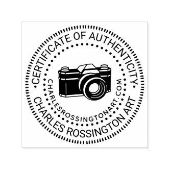 Camera's #6 “Certificate of Authenticity” Name URL Self-inking Stamp