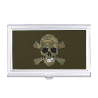 Camo Skull And Crossbones  Holder