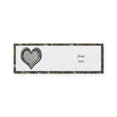 Camouflage Heart - Woodland Mini