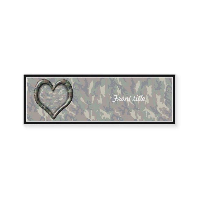 Camouflage Woodland Forest Heart on Camo Mini