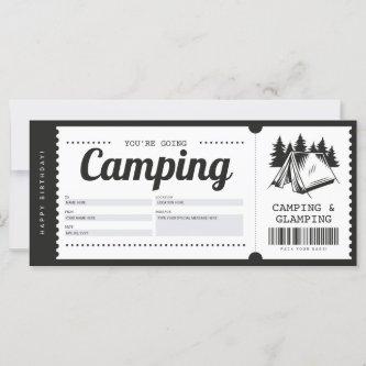 Camping Gift Voucher, Summer Camp Certificate