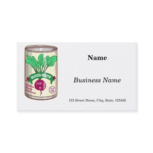 Can of beetroot beets tin