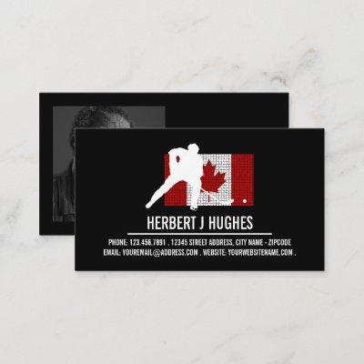 Canadian Flag, Hockey Player, Hockey Coach Photo