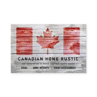 Canadian Rustic Wood Craft Work Theme Canad Flag