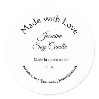 candle add q r code business  classic round sticker