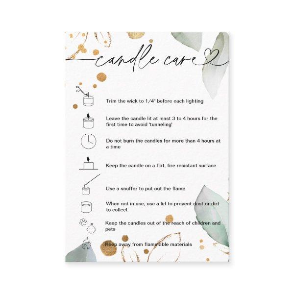 Candle Care Instructions Add Your Logo Minimalist