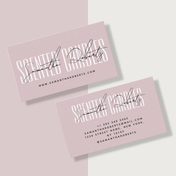 Candle maker modern typography script pink