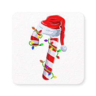 Candy Cane Crew Christmas Lights Family Matching X Square