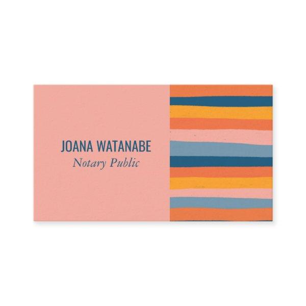 Candy Minimalist Stripes Handmade Pink