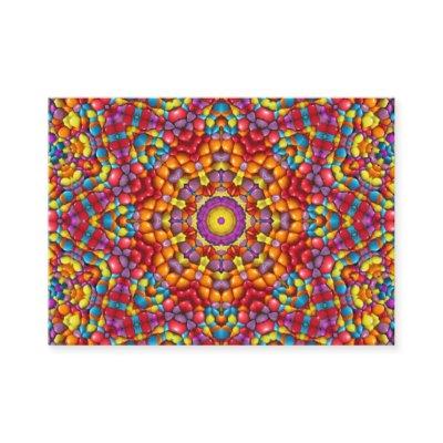 Candy Red Yellow Orange Vintage Kaleidoscope