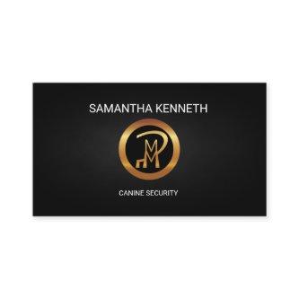 Canine Security Faux Gold Logo Security Consultant