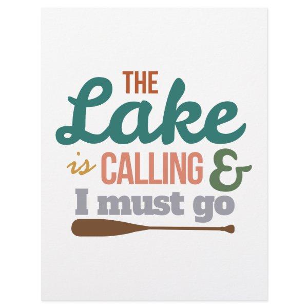 Canoe The Lake Is Calling And I Must Go Gift Idea Letterhead