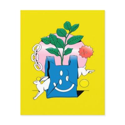 Canvas Poster Print Rabbit | Artwork Decorate Flyer