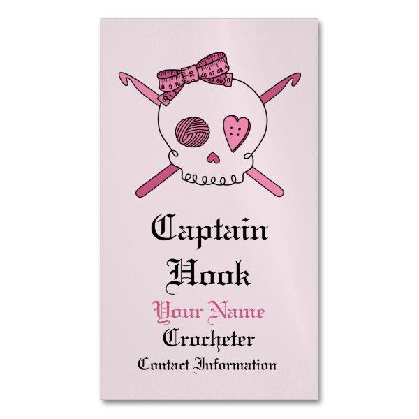 Captain Hook -Crochet Skull (Hair Bow) Magnetic