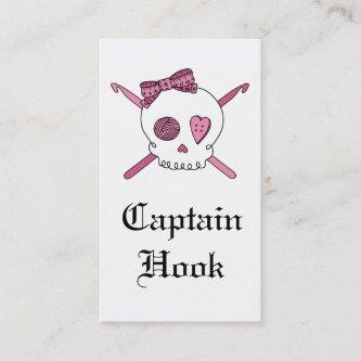 Captain Hook Skull & Crochet Hooks (Pink)