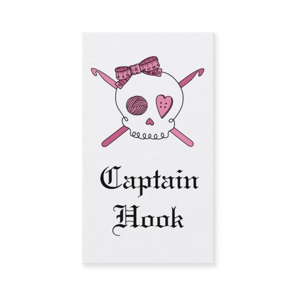 Captain Hook Skull & Crochet Hooks (Pink)