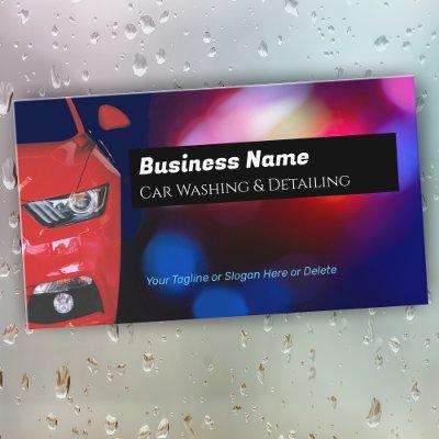Car Detailing, Red Sports Car, QR code