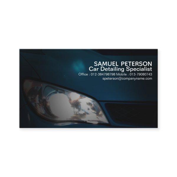 Car Headlights Auto Detailing Professional Card
