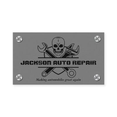 Car Mechanic Auto Repair Skull Wrench