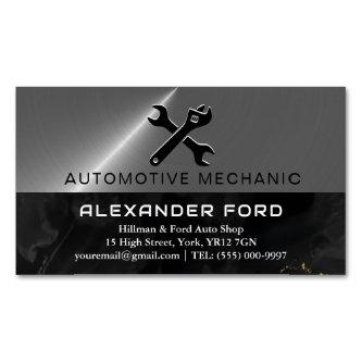 car mechanic garage Metallic silver shiny steel  Magnet