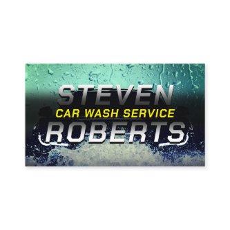 Car wash cover with car water foam and drops