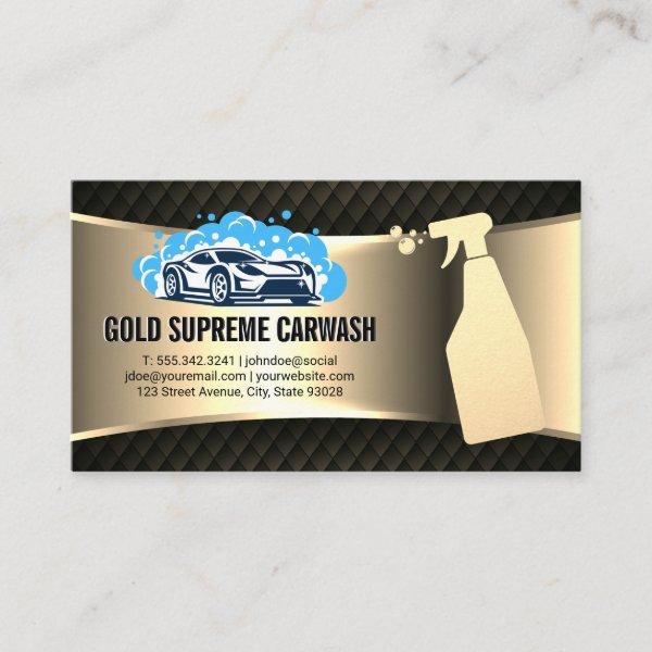Car Wash Logo | Cleaning Service Gold Metallic