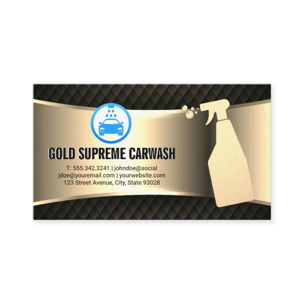 Car Wash Logo | Cleaning Service Gold Metallic