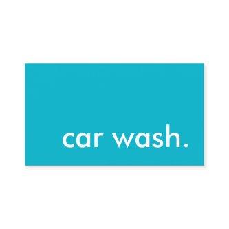 car wash. loyalty punch card