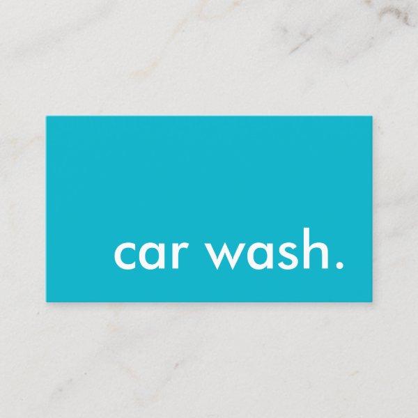 car wash. loyalty punch card