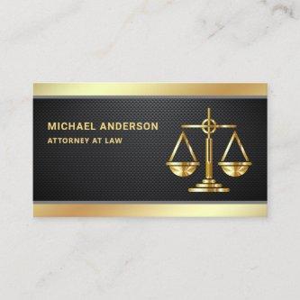 Carbon Fiber Gold Justice Scale Lawyer Attorney